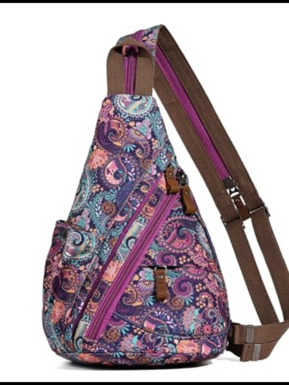 Canvas Sling Bag Small Crossbody Backpack Shoulder Casual Daypack Rucksack